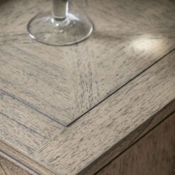 Rustic Country Farmhouse Light Mindy Wood Parquet 2 Drawer Dressing Table 120cm