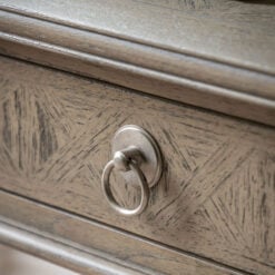 Rustic Country Farmhouse Light Mindy Wood Parquet 2 Drawer Dressing Table 120cm