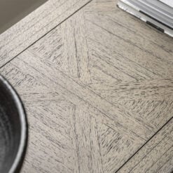 Rustic Country Farmhouse Light Mindy Wood Parquet 2 Drawer Dressing Table 120cm