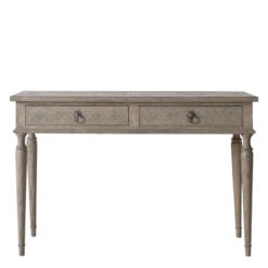 Rustic Country Farmhouse Light Mindy Wood Parquet 2 Drawer Dressing Table 120cm