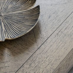 Rustic Country Farmhouse Light Mindy Wood Parquet 2 Drawer Square Coffee Table 90cm