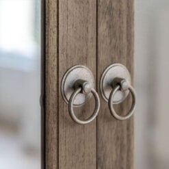 Rustic Country Farmhouse Light Mindy Wood Parquet 2 Mirrored Doors Large Wardrobe 195cm