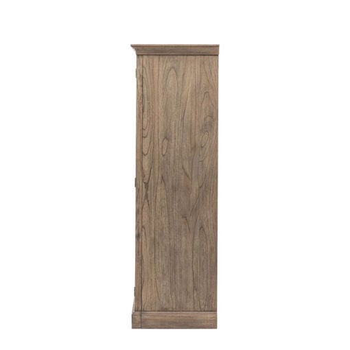 Rustic Country Farmhouse Light Mindy Wood Parquet 2 Mirrored Doors Large Wardrobe 195cm