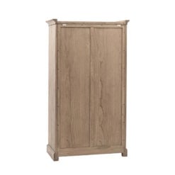 Rustic Country Farmhouse Light Mindy Wood Parquet 2 Mirrored Doors Large Wardrobe 195cm