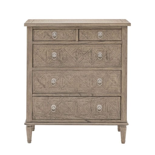 Rustic Country Farmhouse Light Mindy Wood Parquet 5 Drawer Chest Of Drawers Rustic Country Farmhouse Light Mindy Wood Parquet 5 Drawer Chest Of Drawers