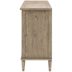 Rustic Country Farmhouse Light Mindy Wood Parquet 7 Drawer Chest Of Drawers 130cm