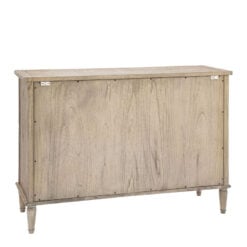 Rustic Country Farmhouse Light Mindy Wood Parquet 7 Drawer Chest Of Drawers 130cm