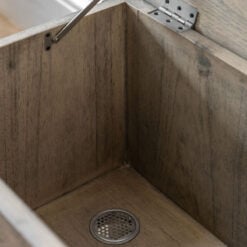 Rustic Country Farmhouse Light Mindy Wood Parquet Trunk Lift Top Storage Hallway Bedroom Bench 130cm