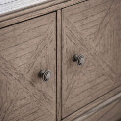 Rustic Country Farmhouse Mindy Wood Parquet 2 Door Large TV Stand Media Unit 130cm