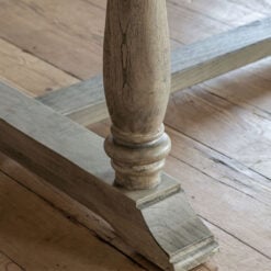 Rustic Country Farmhouse Solid Light Mindy Wood Parquet 8 - 10 Seater Extending Dining Table With Pillar Style Legs 200 - 250cm