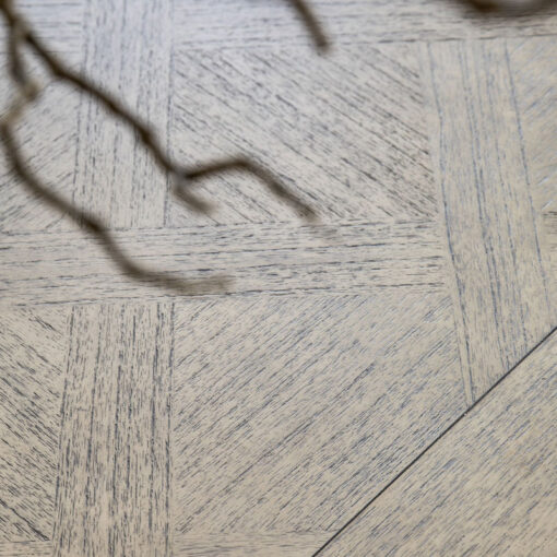 Rustic Country Farmhouse Solid Light Mindy Wood Parquet 8 - 10 Seater Extending Dining Table With Pillar Style Legs 200 - 250cm