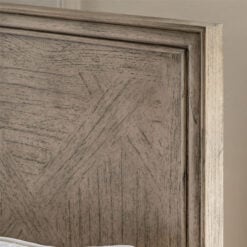 Rustic Country Farmhouse Solid Light Mindy Wood Parquet Super King Size Bed Frame 188cm