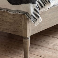 Rustic Country Farmhouse Solid Light Mindy Wood Parquet Super King Size Bed Frame 188cm