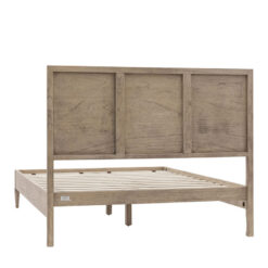 Rustic Country Farmhouse Solid Light Mindy Wood Parquet Super King Size Bed Frame 188cm