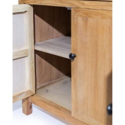 Rustic Country Farmhouse Solid Light Reclaimed Elm Wood 2 Drawer 4 Door Large Sideboard 160cm