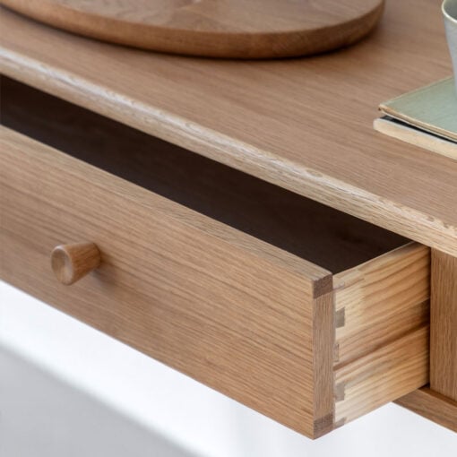 Rustic Scandi Japandi Light Oak Wood 1 Drawer Dressing Table Console Table Desk 110cm Rustic Scandi Japandi Light Oak Wood 1 Drawer Dressing Table Console Table Desk 110cm