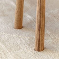 Rustic Scandi Japandi Light Oak Wood 3 Seater Backless Dining Bench 130cm