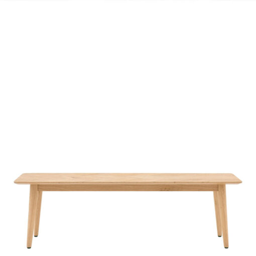 Rustic Scandi Japandi Light Oak Wood Chevron Seat 3 Seater Backless Dining Bench 150cm