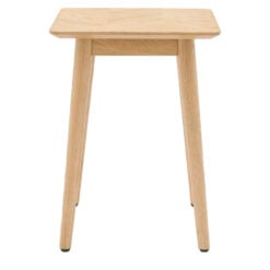 Rustic Scandi Japandi Light Oak Wood Chevron Top Side Table End Table