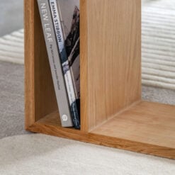 Rustic Scandi Japandi Light Oak Wood Chevron Top Sofa Laptop Table Side Table