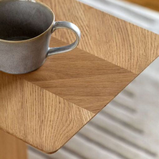 Rustic Scandi Japandi Light Oak Wood Chevron Top Sofa Laptop Table Side Table Rustic Scandi Japandi Light Oak Wood Chevron Top Sofa Laptop Table Side Table