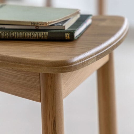 Rustic Scandi Japandi Solid Light Oak Wood Set Of 2 Nesting Side Tables