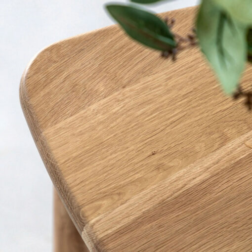 Rustic Scandi Japandi Solid Light Oak Wood Set Of 2 Nesting Side Tables