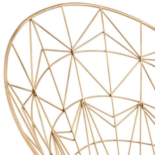 Art Deco Boho Geometric Gold Metal Wire Dining Chair Accent Chair Art Deco Boho Geometric Gold Metal Wire Dining Chair Accent Chair