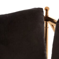 Art Deco Rose Gold And Black Velvet Armchair Accent Chair