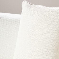 Boho Luxury Cream White Linen Armless Curved Large 3 Seater Sofa 283cm