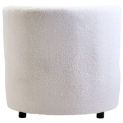 Boho Modern Ivory White Boucle Armless Accent Chair Lounge Chair Cocktail Chair