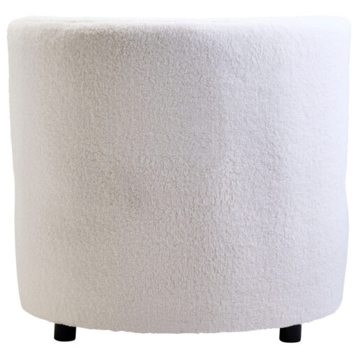 Boho Modern Ivory White Boucle Armless Accent Chair Lounge Chair Cocktail Chair