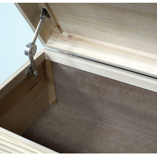 Boho Rustic Solid Light Carved Fir Wood Set Of 2 Trunk Storage Boxes 80cm And 69cm