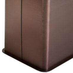 Brushed Bronze Metal And White Marble Effect Ceramic 6 Seater Rectangular Dining Table 180cm