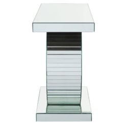Mirrored Console Table With Glass Feature Panelled O Base