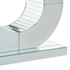 Mirrored Console Table With Glass Feature Panelled O Base