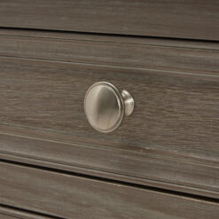 Rustic Country Farmhouse Solid Grey Washed Hard Wood 3 Drawer Bedside Cabinet Side Table