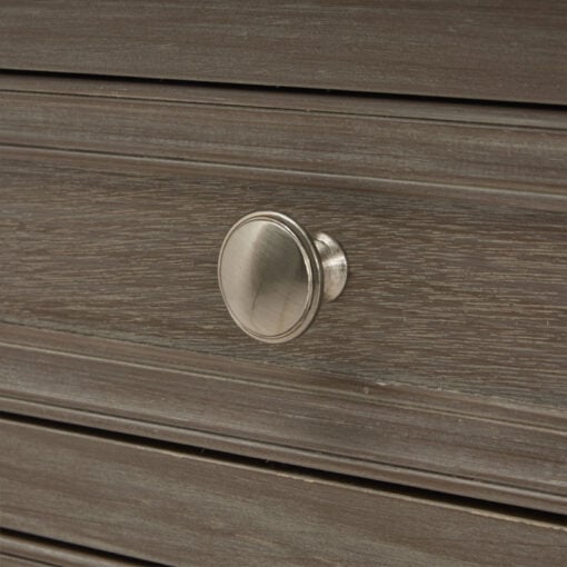 Rustic Country Farmhouse Solid Grey Washed Hard Wood 3 Drawer Bedside Cabinet Side Table