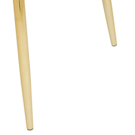 Set Of 2 Gold Metal And Black Velvet Scalloped Shell Dining Chairs