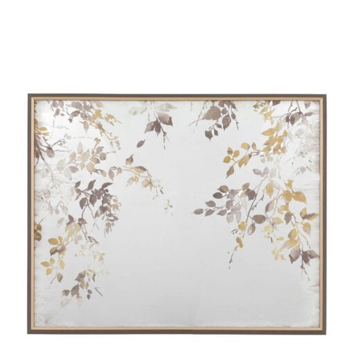 Boho Japanese Garden Wall Art Large Wall Mirror With Black And Gold Wood Frame 98cm Boho Japanese Garden Wall Art Large Wall Mirror With Black And Gold Wood Frame 98cm