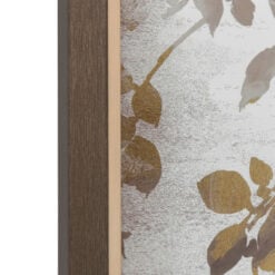 Boho Japanese Garden Wall Art Large Wall Mirror With Black And Gold Wood Frame 98cm