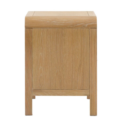 Boho Rustic Light Oak Wood And Rattan 1 Drawer 1 Shelf Curved Bedside Cabinet Boho Rustic Light Oak Wood And Rattan 1 Drawer 1 Shelf Curved Bedside Cabinet