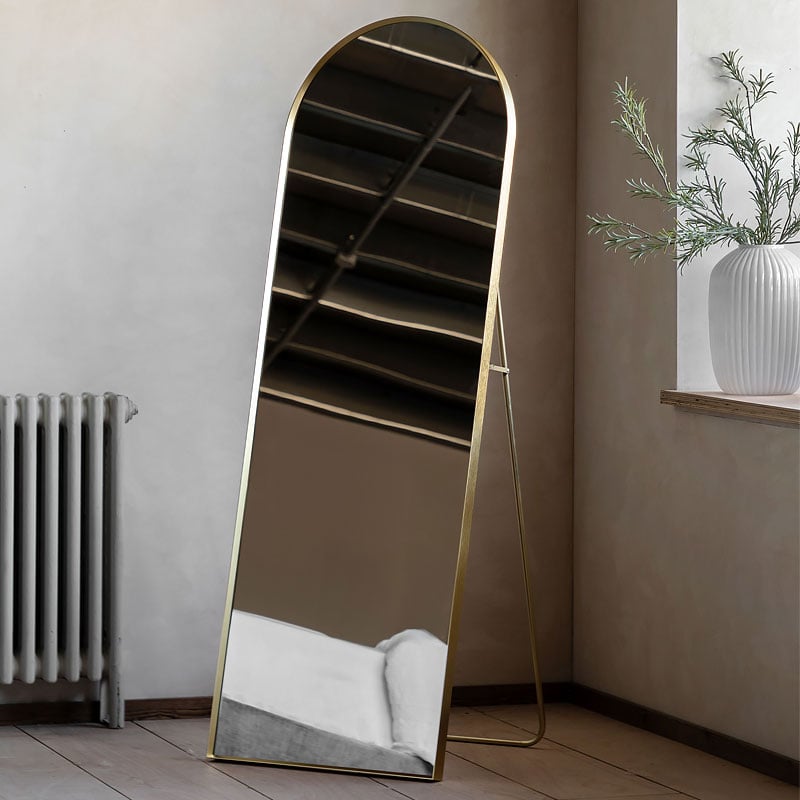 Cheval Arched Gold Metal Freestanding Floor Mirror 150cm Cheval Arched Gold Metal Freestanding Floor Mirror 150cm