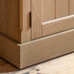 Rustic Country Farmhouse Light Oak Wood 2 Door 1 Drawer Cabinet Small Sideboard 96cm