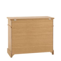 Rustic Country Farmhouse Light Oak Wood 2 Door 1 Drawer Cabinet Small Sideboard 96cm