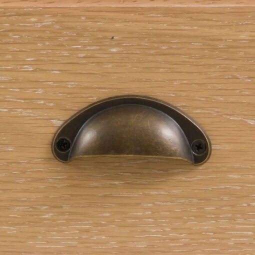 Rustic Country Farmhouse Light Oak Wood 3 Drawer 3 Tier Large Kitchen Island With White Marble Centre Inlay 150cm