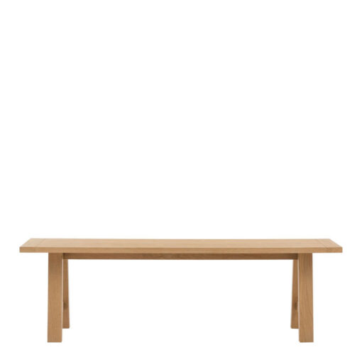 Rustic Country Farmhouse Light Oak Wood 3 Seater Backless Dining Bench 150cm