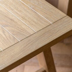 Rustic Country Farmhouse Light Oak Wood 3 Seater Backless Dining Bench 150cm