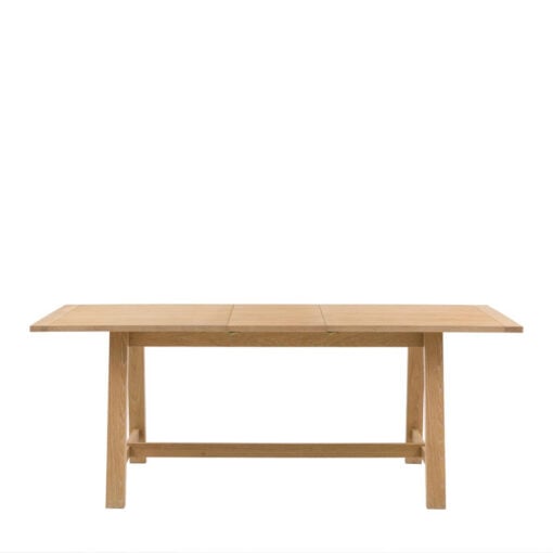 Rustic Country Farmhouse Light Oak Wood 6 - 8 Seater Extending Dining Table 160cm - 200cm