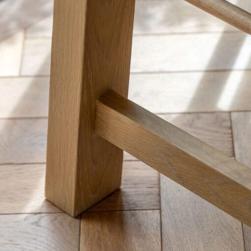 Rustic Country Farmhouse Light Oak Wood 6 - 8 Seater Extending Dining Table 160cm - 200cm